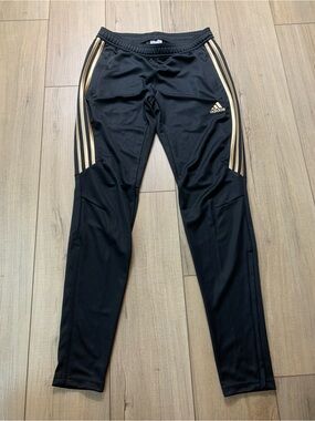 *New* adidas Black Joggers with Gold Three-Stripes